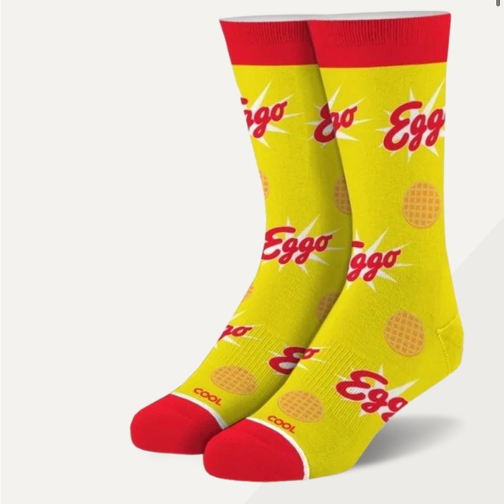 Buy 2, Get 1 FREE! 🎉 Stocking Stuffer Fun, Crazy Crew Socks - Eggo (Brand New)